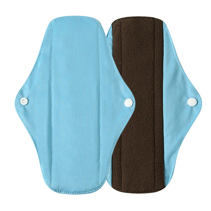 Serviettes hygiéniques réutilisables en charbon de bambou – Protège-slips lavables