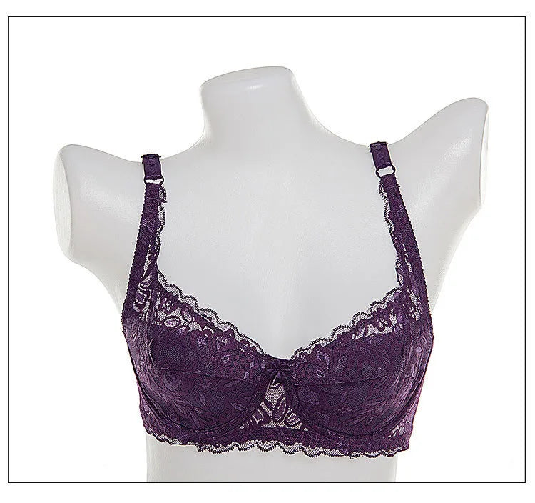 Soutien-gorge push-up en dentelle pour femme – Bralette à armatures