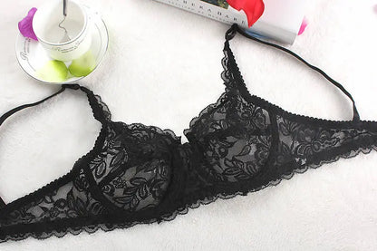 Soutien-gorge push-up en dentelle pour femme – Bralette à armatures