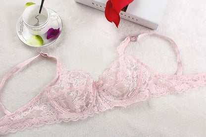 Soutien-gorge push-up en dentelle pour femme – Bralette à armatures