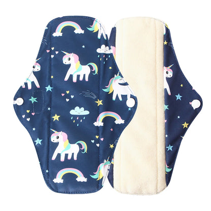 Serviettes hygiéniques réutilisables en charbon de bambou – Protège-slips lavables