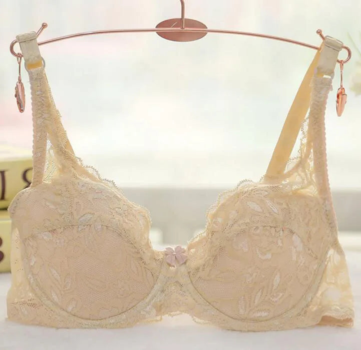 Soutien-gorge push-up en dentelle pour femme – Bralette à armatures