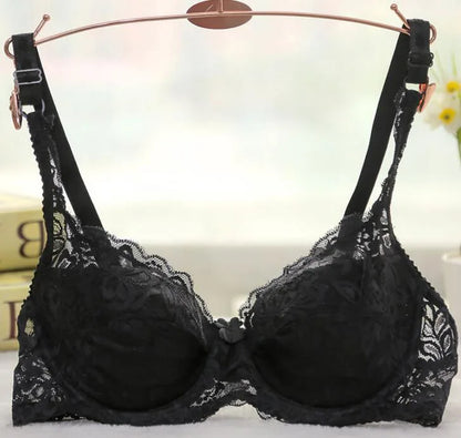 Soutien-gorge push-up en dentelle pour femme – Bralette à armatures