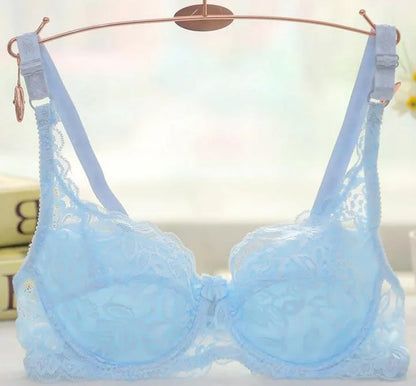 Soutien-gorge push-up en dentelle pour femme – Bralette à armatures