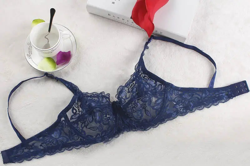 Soutien-gorge push-up en dentelle pour femme – Bralette à armatures