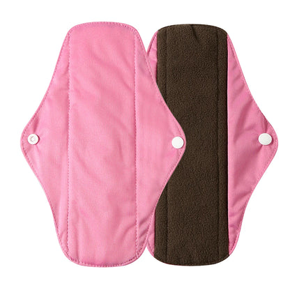 Serviettes hygiéniques réutilisables en charbon de bambou – Protège-slips lavables