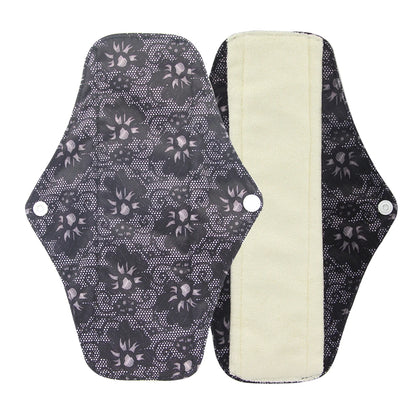 Serviettes hygiéniques réutilisables en charbon de bambou – Protège-slips lavables