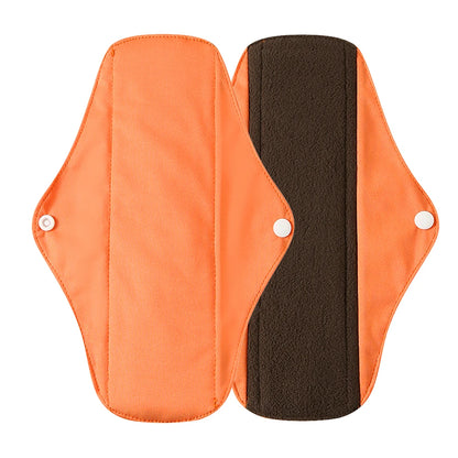 Serviettes hygiéniques réutilisables en charbon de bambou – Protège-slips lavables