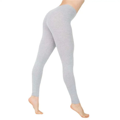 Leggings taille haute en soie de lait pour femme – Pantalon extensible de couleur unie