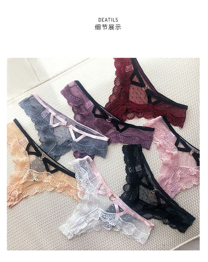 String en dentelle pour femme – String transparent taille basse