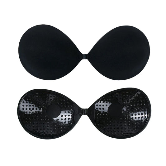 Patch poitrine femme bonnet rond, bouton devant, petit froncement de poitrine pour la faire paraître plus grande, patch mariage fine bretelle de soutien-gorge invisible