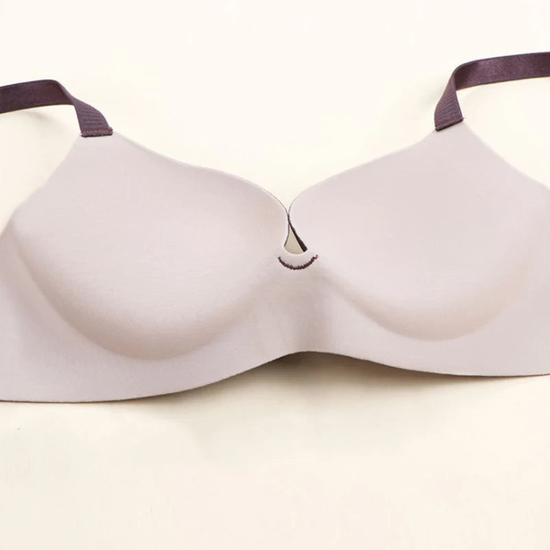Brassière décolletée en V sans coutures pour femme – Imprimé lettres