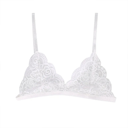 Bralette en dentelle ultra fine pour femme – Lingerie brodée florale