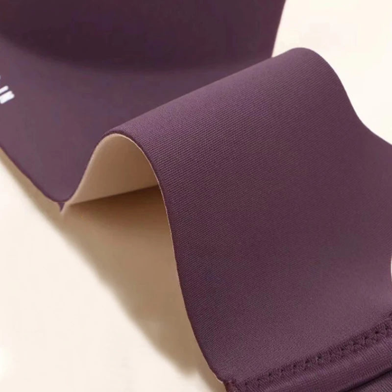 Brassière décolletée en V sans coutures pour femme – Imprimé lettres