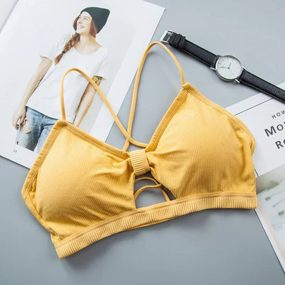Soutien-gorge push-up sans bretelles en dentelle tournesol pour femme – Bralette push-up sans coutures