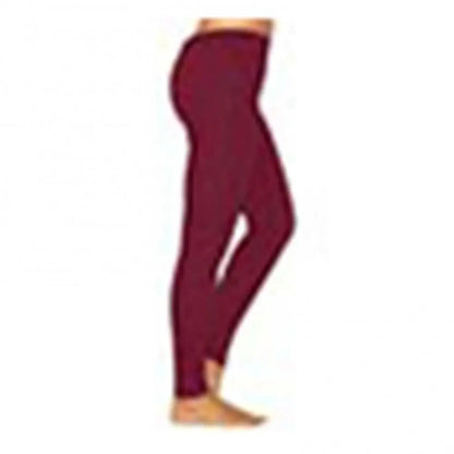 Leggings taille haute en soie de lait pour femme – Pantalon extensible de couleur unie