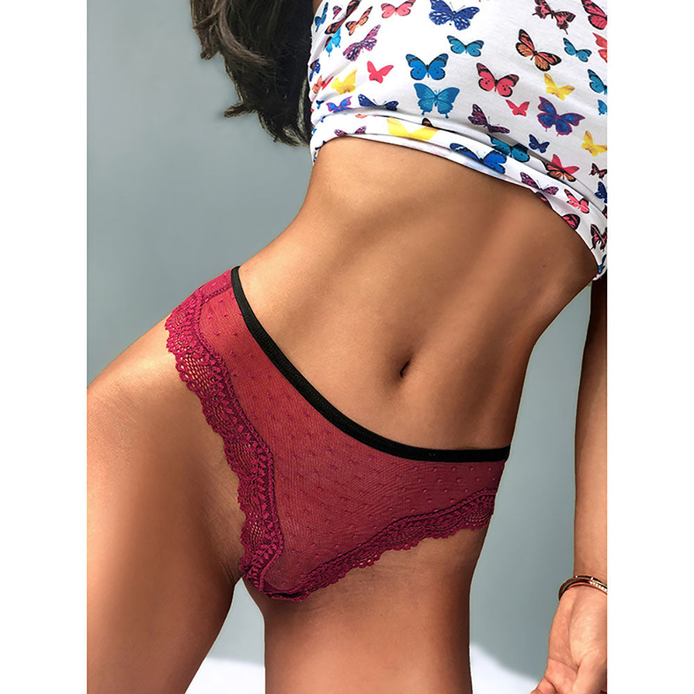 String en dentelle pour femme – String transparent taille basse