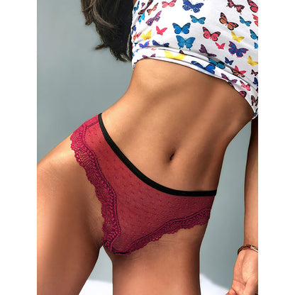 String en dentelle pour femme – String transparent taille basse
