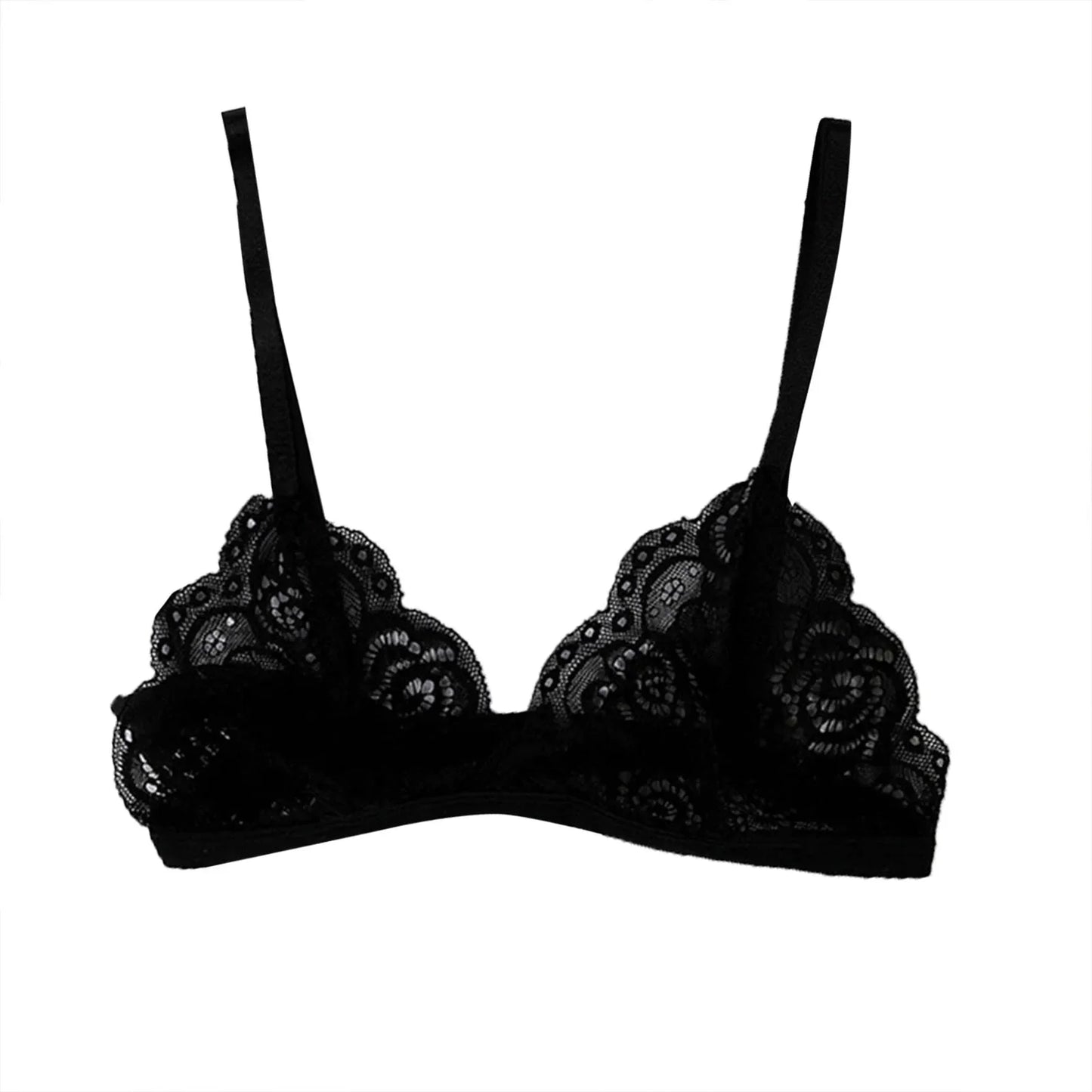 Bralette en dentelle ultra fine pour femme – Lingerie brodée florale