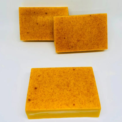 Savon artisanal au curcuma 100 g, savon au citron et à l'acide kojique, savon pour la douche et le visage