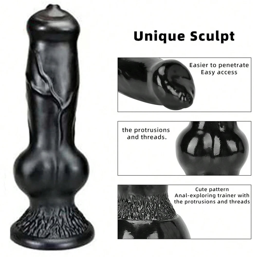 Gode énorme animal/chien, pénis réaliste avec ventouse, gros plug anal, bite géante monstrueuse, fournitures pour adultes pour hommes et femmes