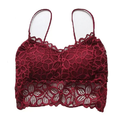 Soutien-gorge push-up sans bretelles en dentelle tournesol pour femme – Bralette push-up sans coutures