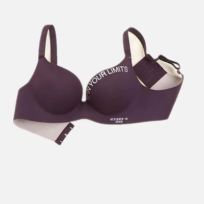 Brassière décolletée en V sans coutures pour femme – Imprimé lettres
