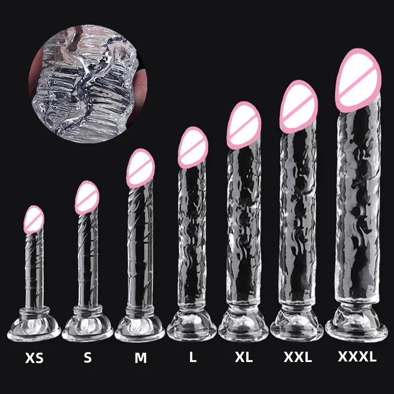 Gode réaliste en silicone – Jouet doux et réaliste avec base à ventouse