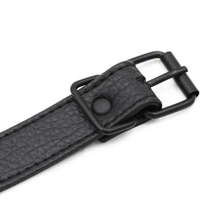 Bracelet manchette bondage en cuir avec boucles, style gothique punk, réglable, pour homme, mode et fête