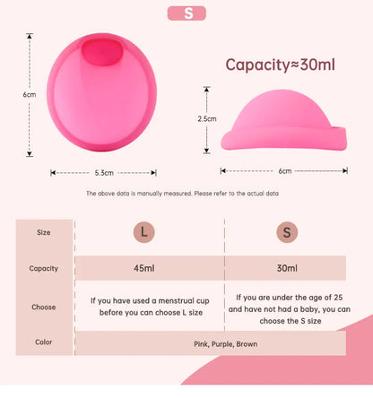 Disque menstruel réutilisable – Coupe menstruelle en silicone souple