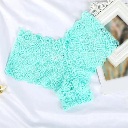 Culotte brésilienne en coton et dentelle sans coutures