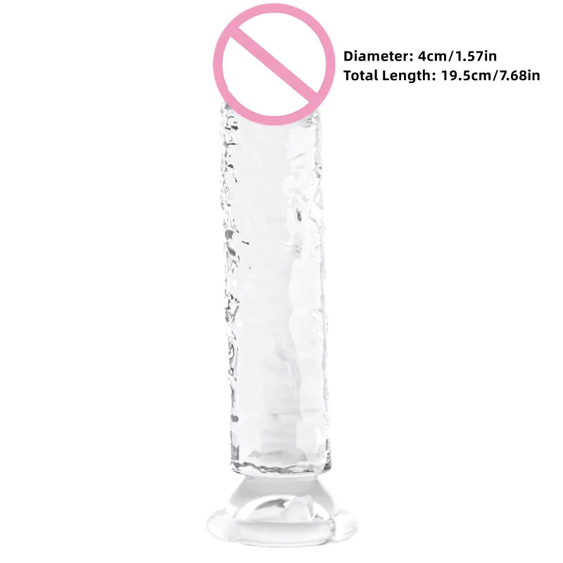 Gode réaliste en silicone – Jouet doux et réaliste avec base à ventouse