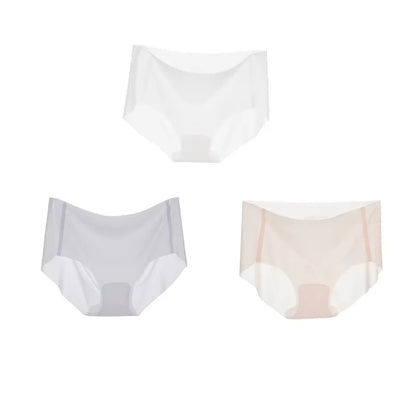 Lot de 3 strings transparents ultra-fins pour femme, sous-vêtements sexy sans couture, taille basse, couleur unie, séchage rapide
