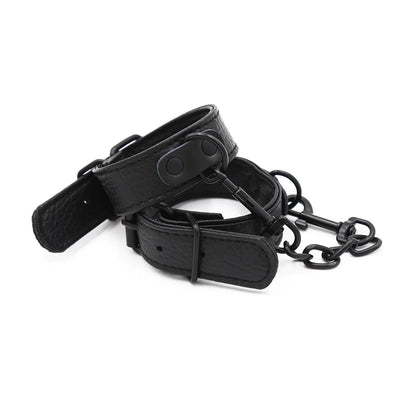 Bracelet manchette bondage en cuir avec boucles, style gothique punk, réglable, pour homme, mode et fête