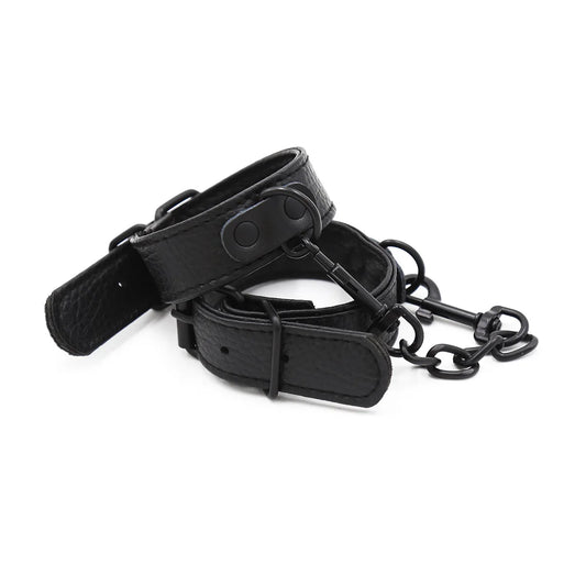 Bracelet manchette bondage en cuir avec boucles, style gothique punk, réglable, pour homme, mode et fête