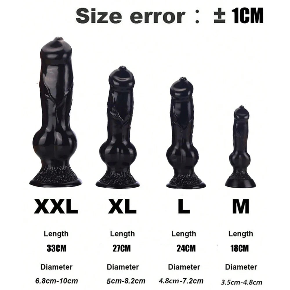 Gode énorme animal/chien, pénis réaliste avec ventouse, gros plug anal, bite géante monstrueuse, fournitures pour adultes pour hommes et femmes