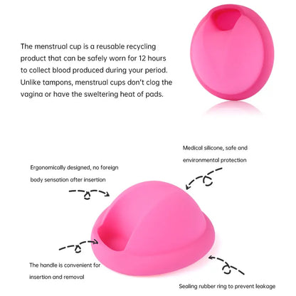 Disque menstruel réutilisable – Coupe menstruelle en silicone souple