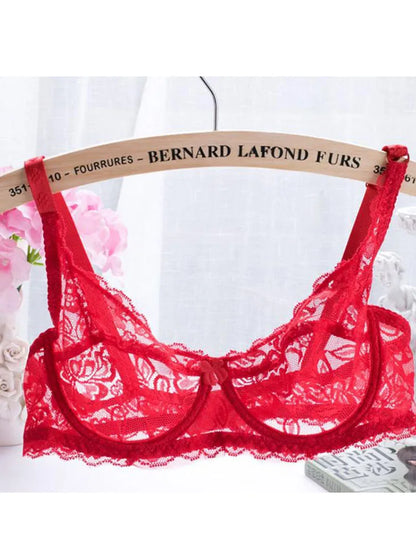 Soutien-gorge push-up en dentelle pour femme – Bralette à armatures
