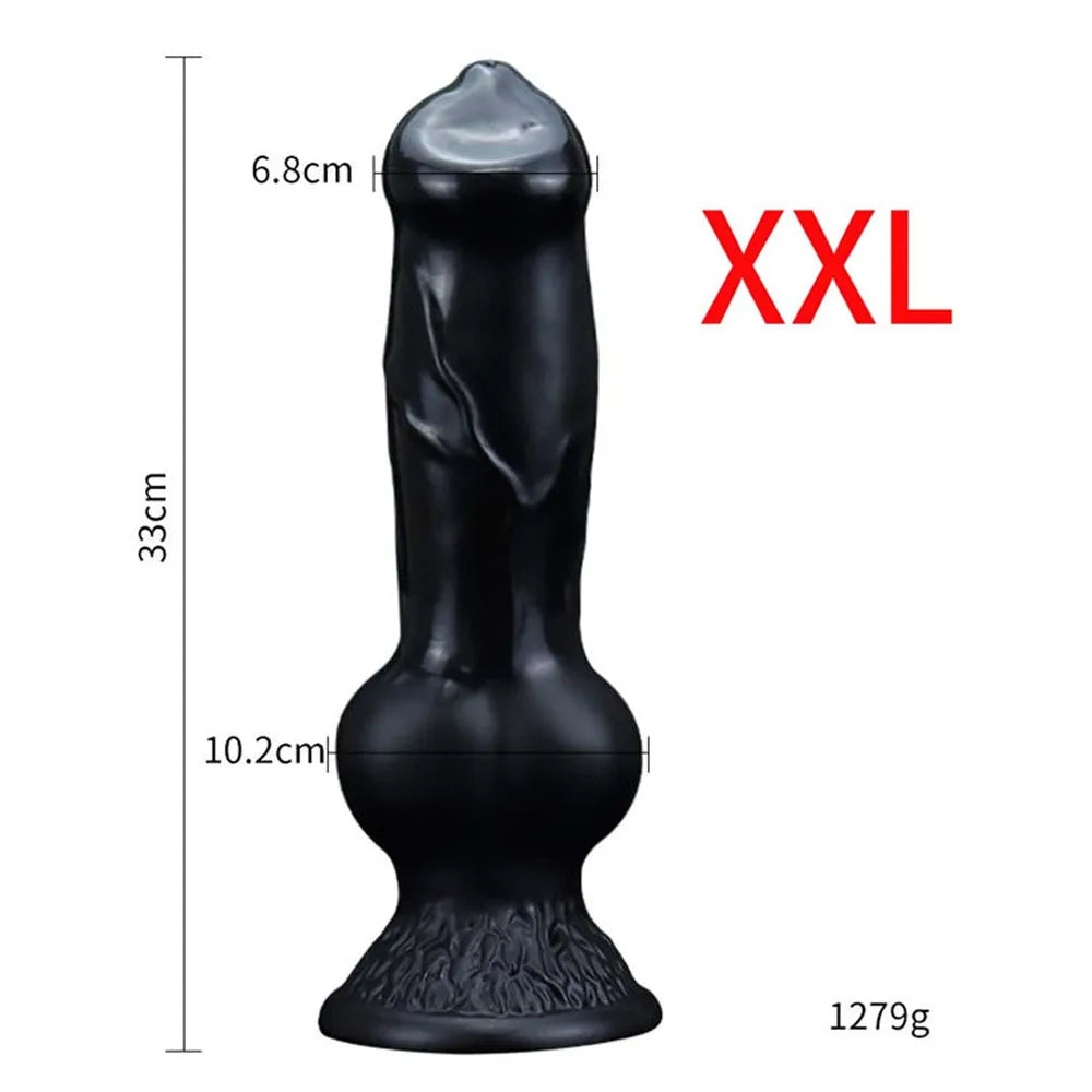 Gode énorme animal/chien, pénis réaliste avec ventouse, gros plug anal, bite géante monstrueuse, fournitures pour adultes pour hommes et femmes