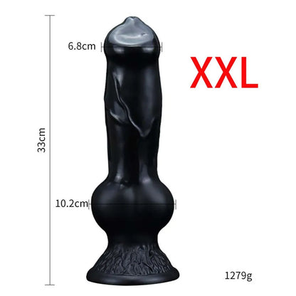 Gode énorme animal/chien, pénis réaliste avec ventouse, gros plug anal, bite géante monstrueuse, fournitures pour adultes pour hommes et femmes