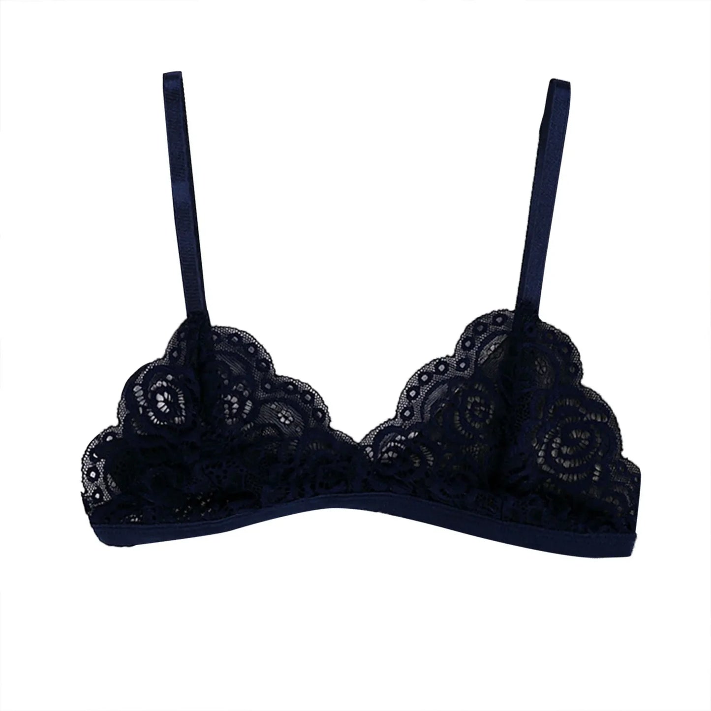 Bralette en dentelle ultra fine pour femme – Lingerie brodée florale