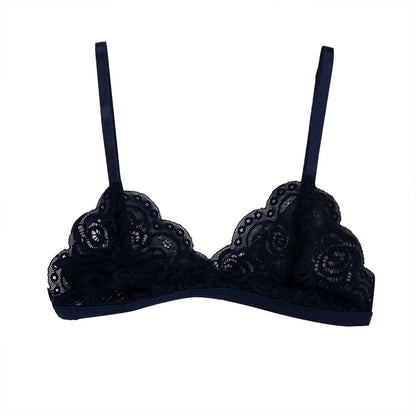 Bralette en dentelle ultra fine pour femme – Lingerie brodée florale