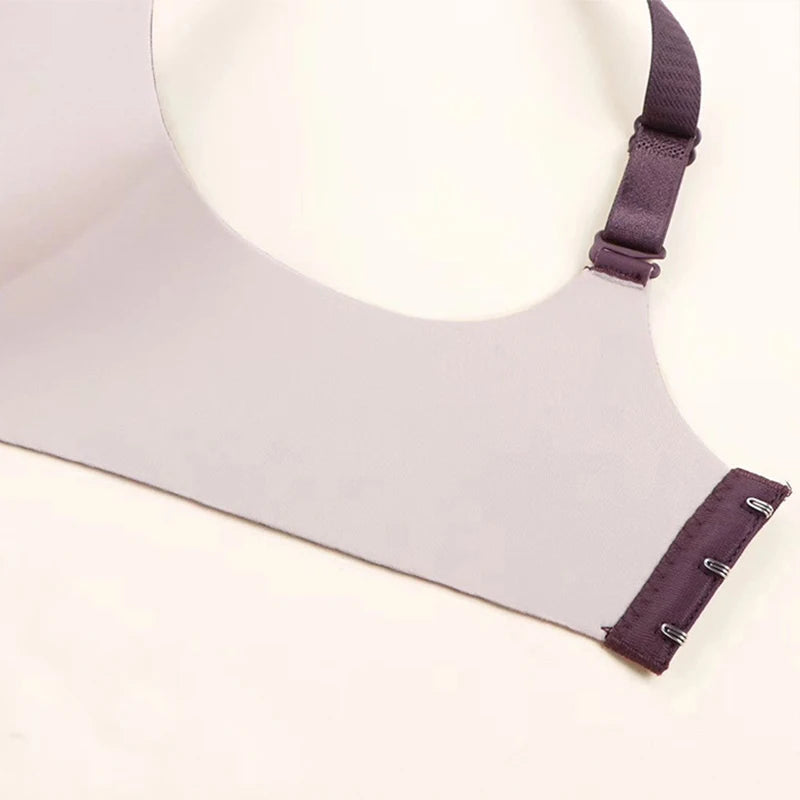 Brassière décolletée en V sans coutures pour femme – Imprimé lettres