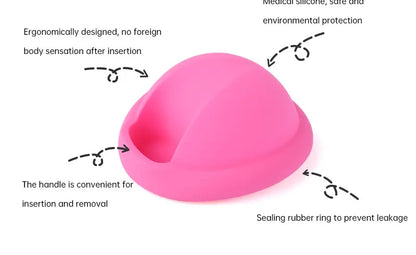 Disque menstruel réutilisable – Coupe menstruelle en silicone souple