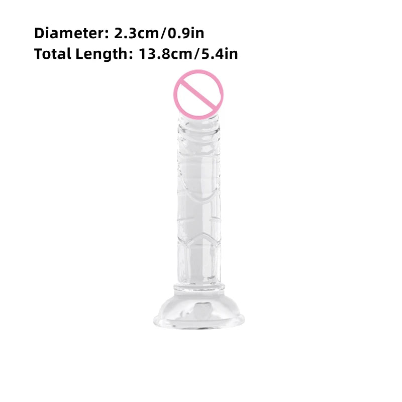 Gode réaliste en silicone – Jouet doux et réaliste avec base à ventouse