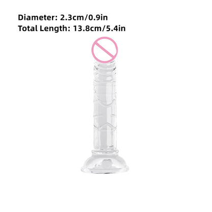 Gode réaliste en silicone – Jouet doux et réaliste avec base à ventouse
