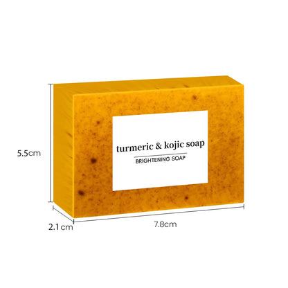 Savon artisanal au curcuma 100 g, savon au citron et à l'acide kojique, savon pour la douche et le visage