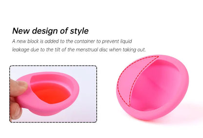 Disque menstruel réutilisable – Coupe menstruelle en silicone souple