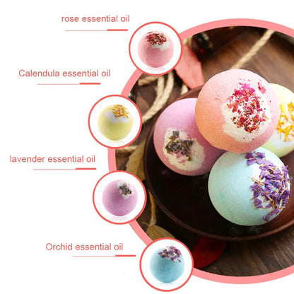 Coffret cadeau de bombes de bain aux huiles essentielles