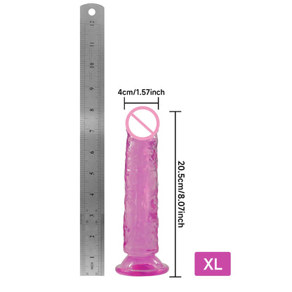 Gode réaliste en gelée avec ventouse – Jouet unisexe